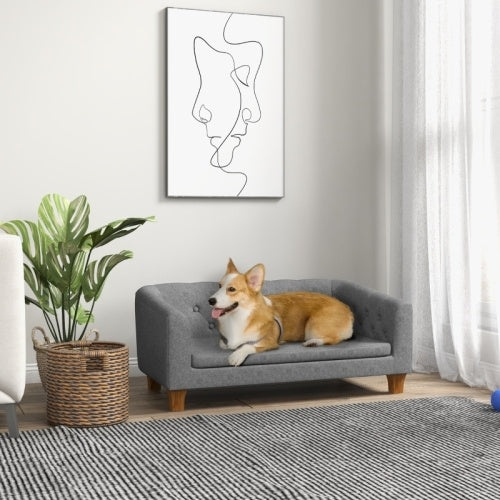Stylish Grey Pet Sofa - Grey