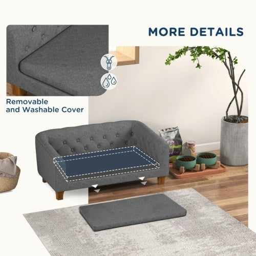 Stylish Grey Pet Sofa - Grey
